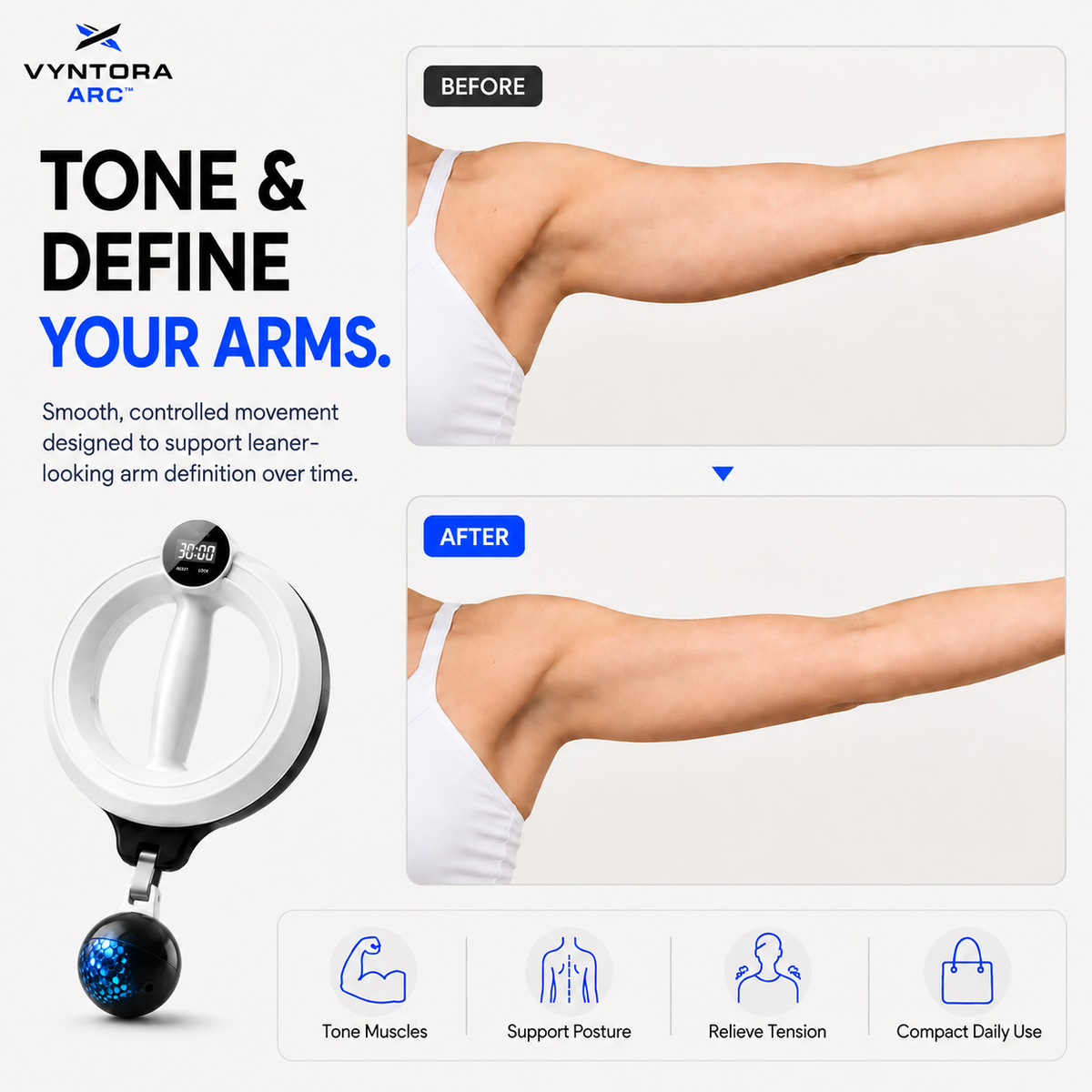 VYNTORA ARC™ — 360° Arm & Upper-Body Trainer
